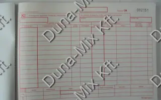 Készletkivételezési bizonylat 1